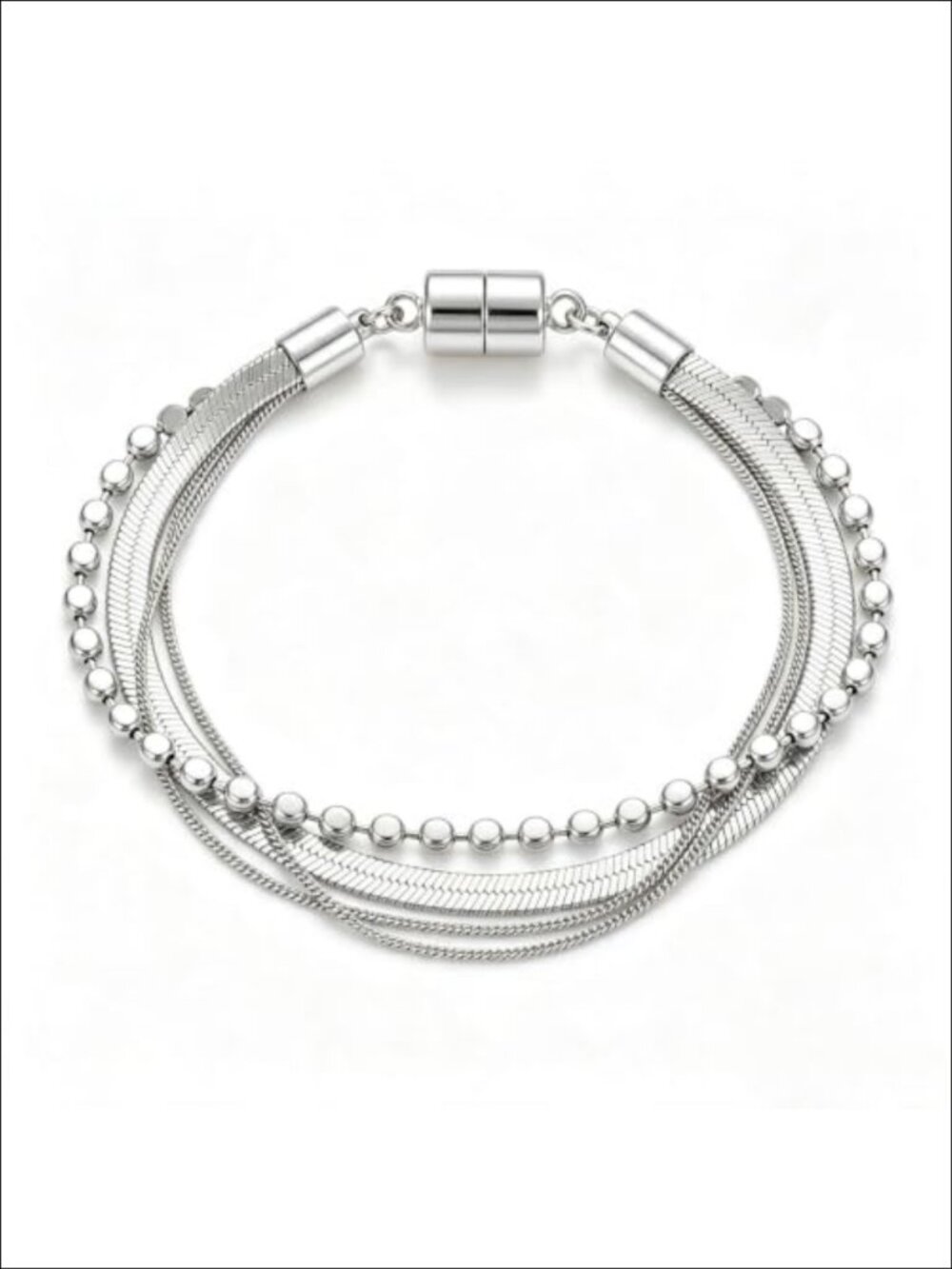 14K Gold Plated Layered Chain Link Bracelet Stackable Women
